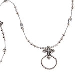 Id Tag and Glass Holder Necklace